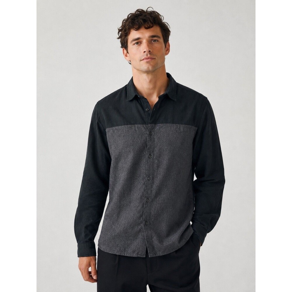 Kestin Hare Flannel Color Block Gray Black Thick Outdoor Work Shirt Sz 2XL